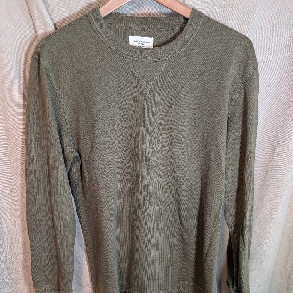 Buck Mason Field-Spec Cotton LS shirt - Olive - Men M